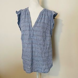 Old Navy Linen Flutter Sleeve Top